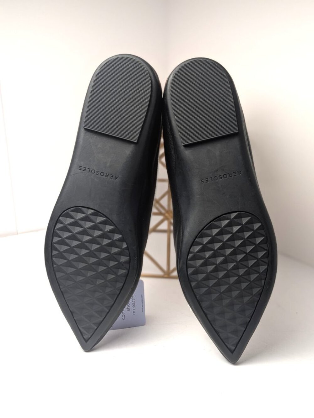 Aerosoles Doran Black White Leather Spectator Pointed Toe Flats 10M NWT - Picture 10 of 12